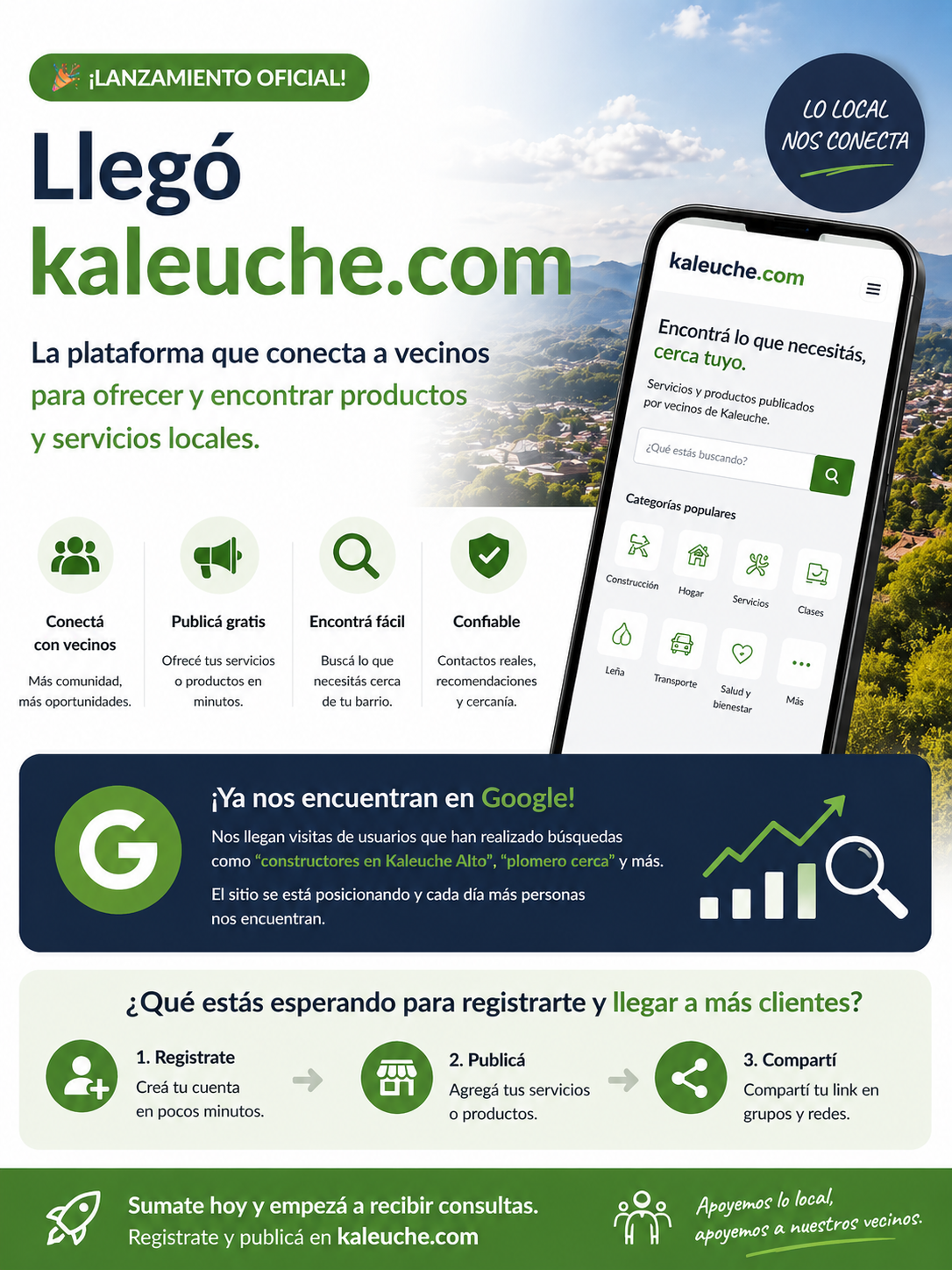 Lanzamiento de Kaleuche.com: una nueva plataforma para conectar servicios y productos locales